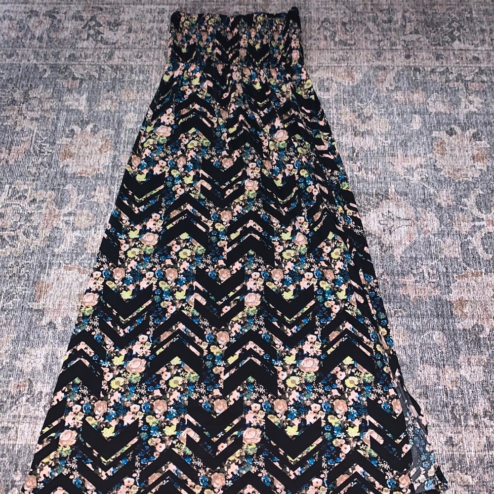 LOVE FIRE TUBE TOP DRESS